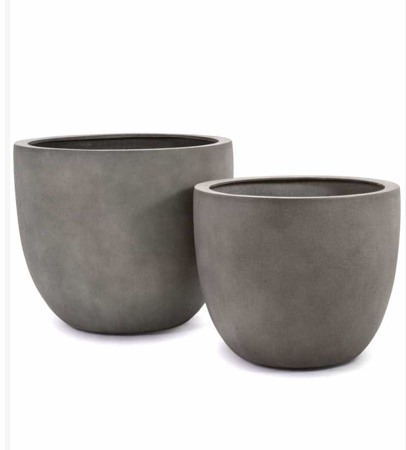 Round Fibreglass Planters Contemporary Planters