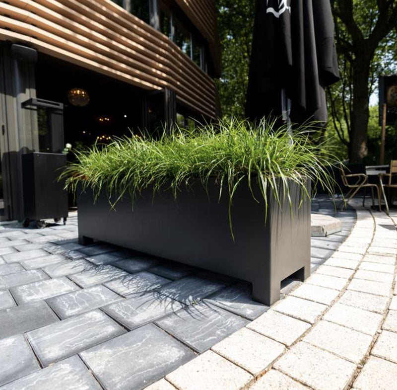 Adezz Aluminium Planter Carrez with feet Contemporary Planters