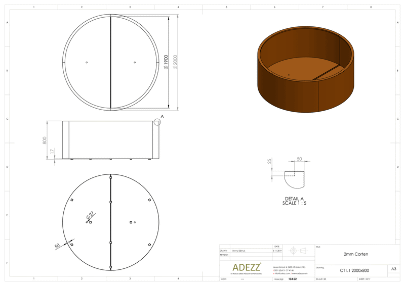 Adezz Circum Circular Corten Planter Adezz Circum Circular Corten Planter