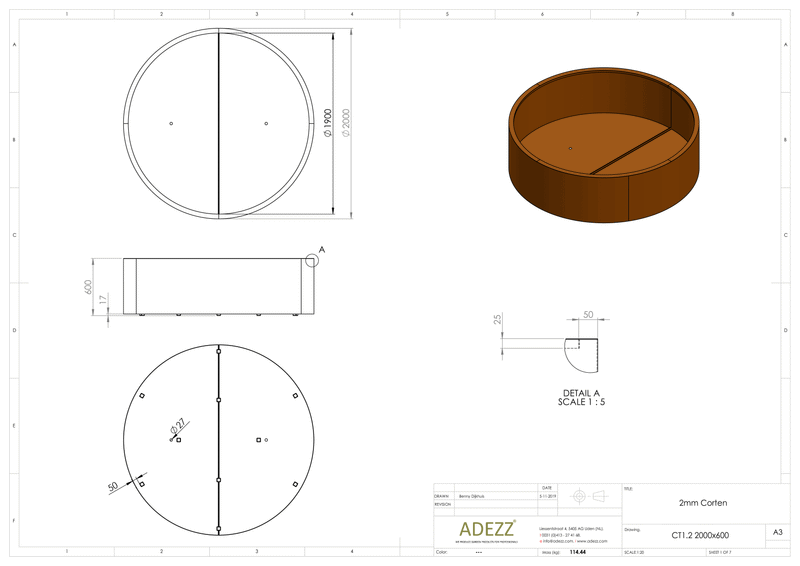 Adezz Circum Circular Corten Planter Adezz Circum Circular Corten Planter