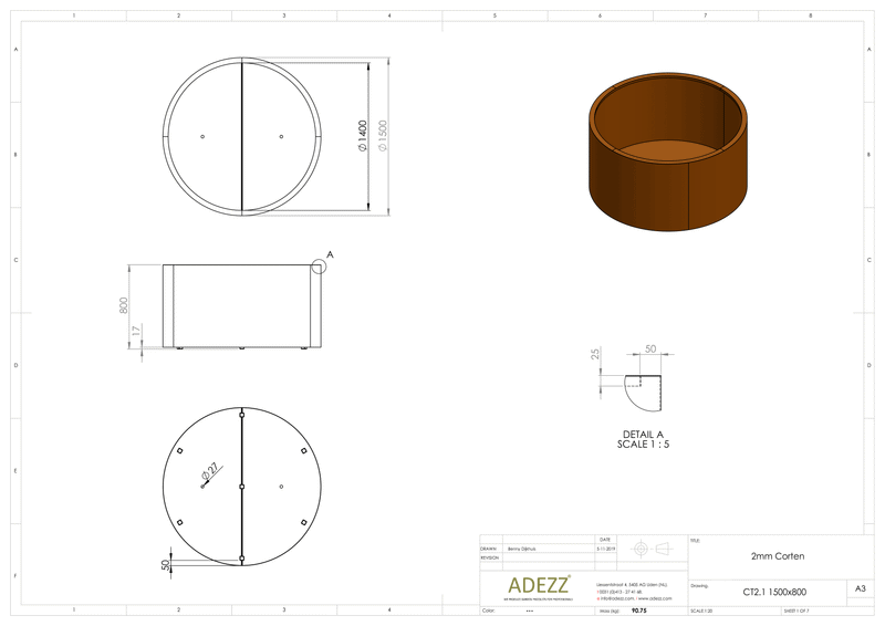 Adezz Circum Circular Corten Planter Adezz Circum Circular Corten Planter