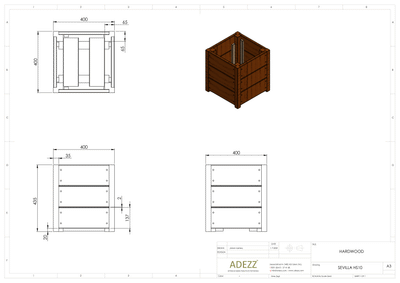 Adezz Hardwood Planter Carrez