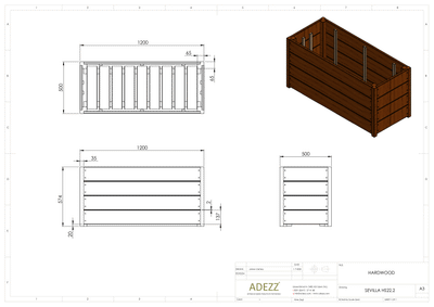 Adezz Hardwood Planter Carrez