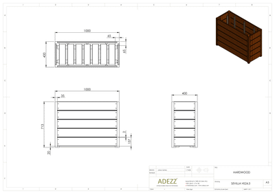 Adezz Hardwood Planter Carrez