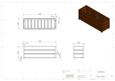 Adezz Hardwood Planter Carrez