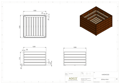 Adezz Hardwood Planter Carrez