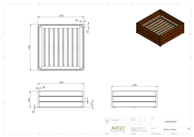 Adezz Hardwood Planter Carrez