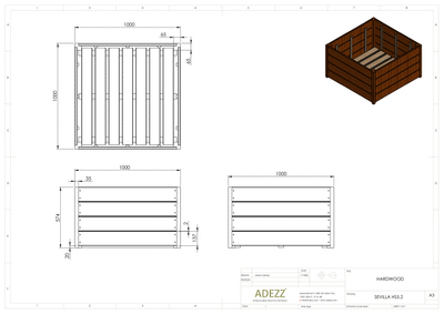 Adezz Hardwood Planter Carrez