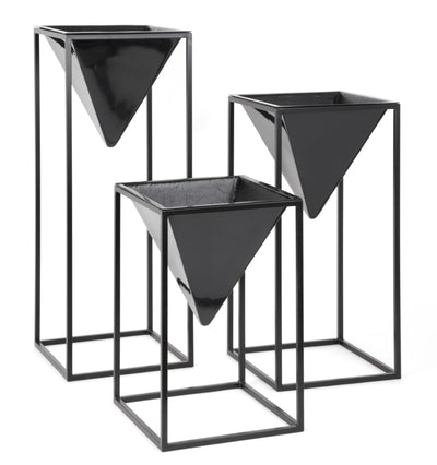 Tall Planter on stand Contemporary Planters